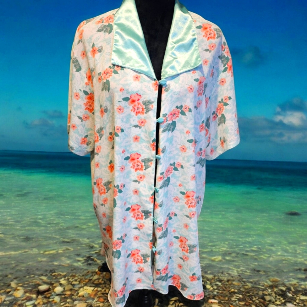 Victoria's Secret Gold Label Hawaiian Sleep Shirt Sz Small